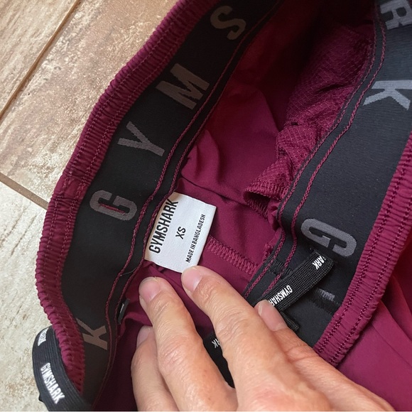 Gymshark Burgundy and Black Athletic Shorts - Picture 3 of 4